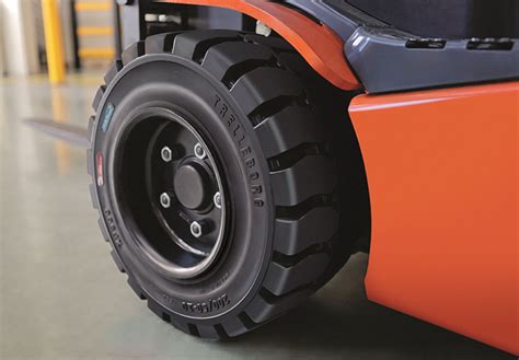 trelleborg solid skid steer tires|solid resilient forklift tires.